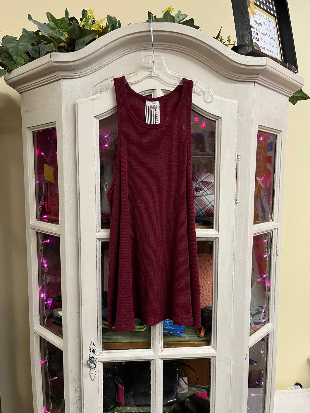 Free People Size Small Wine Junior's Top